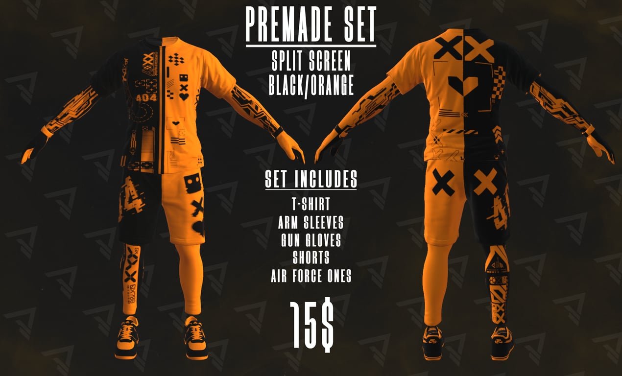 The "Split Screen" Set Varriant - Black/Orange