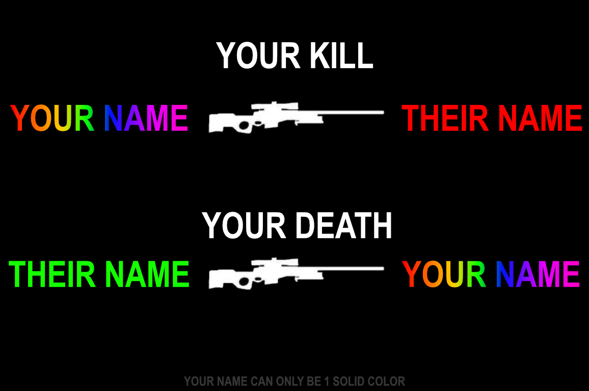 Custom Kill Feed Color (30 days)
